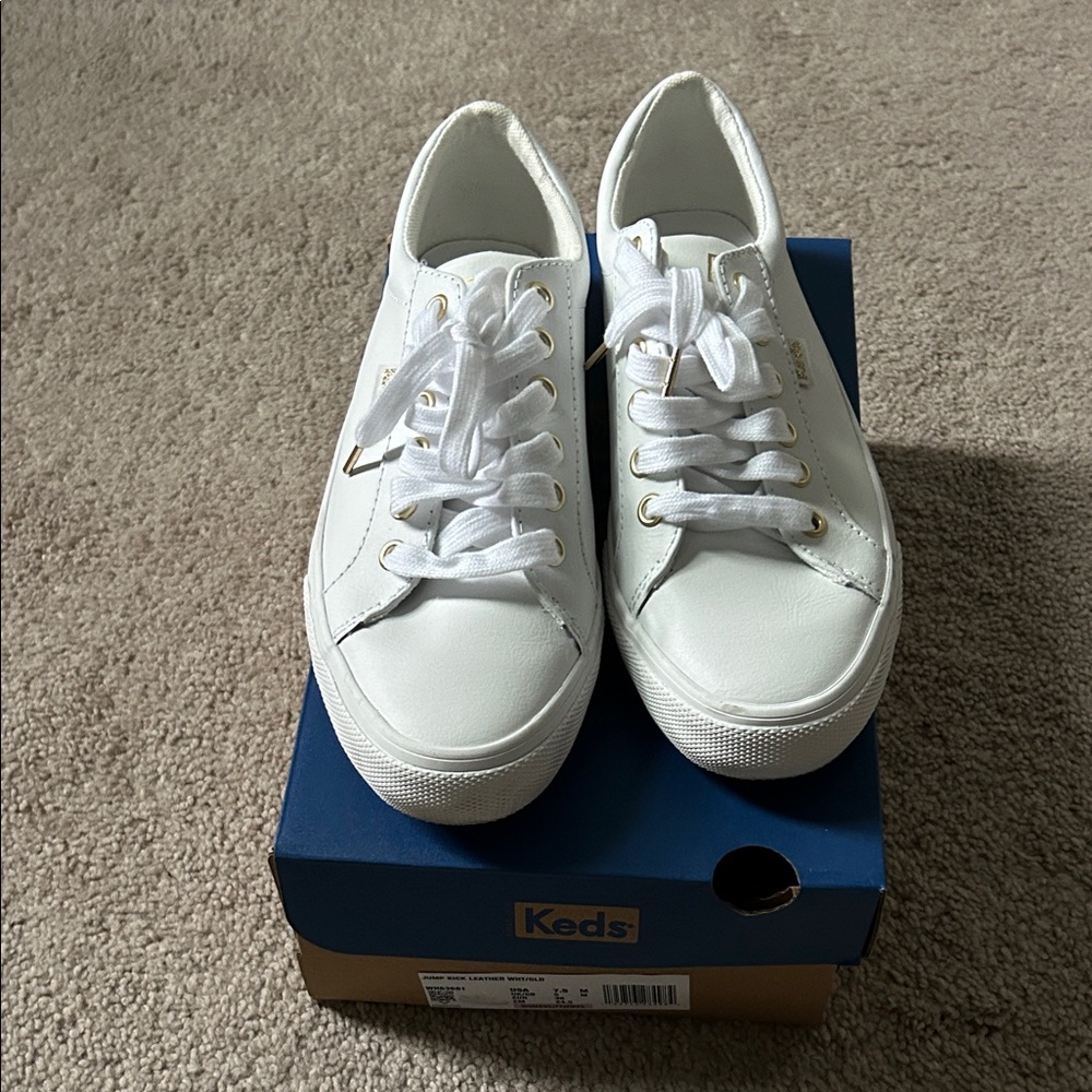 Keds Classic White Lace-Up Sneakers